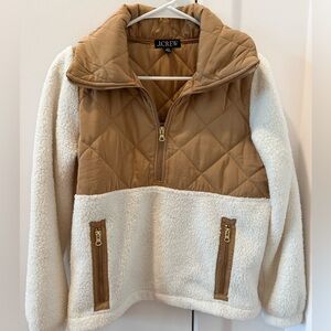 J.Crew Half Zip Fleece Quilted Pullover, XXS